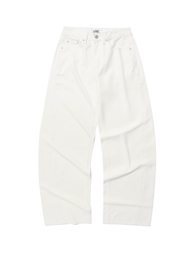 Eoseuakaibeu Us305 Low-Rise Wide Jeans (Ivory)