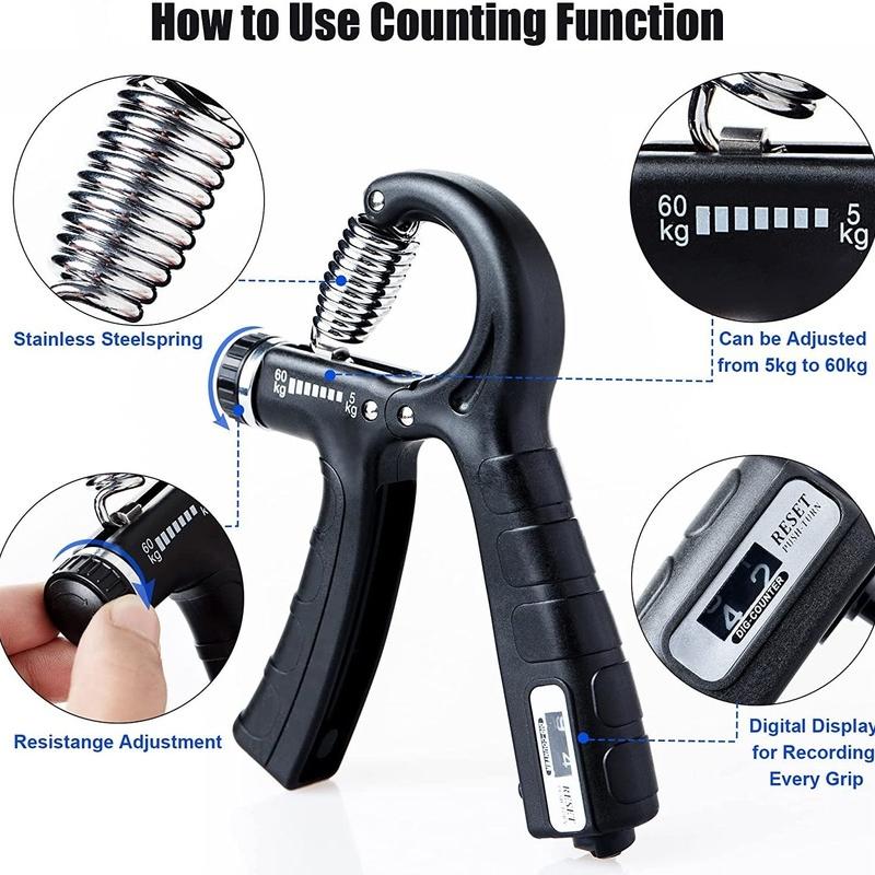 Hand Gripper Adjustable Resistance Hand Grip Strength Trainer Fingers Wrist Forearm Exerciser Adjustable Resistance