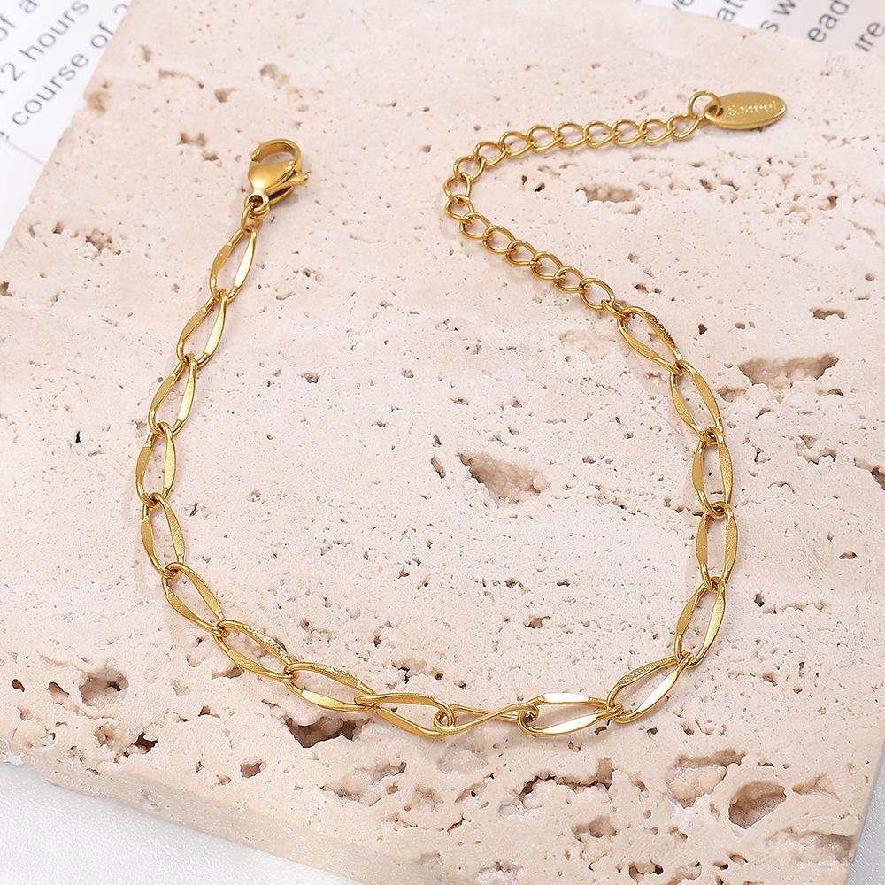 European and American Simple Style Stainless Steel Bracelet, High-end Women Do Not Fade, Jewelry Commuter Geometry