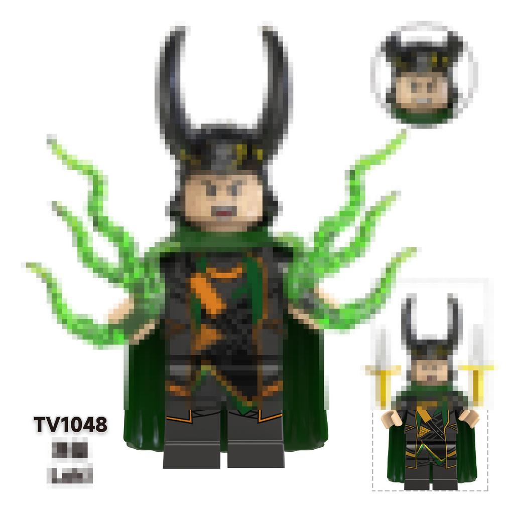 TV6206 Superhrdina Loki Stavebnice Minifigurka, Sběratelská hračka ve stylu Iron Mana, V sáčku