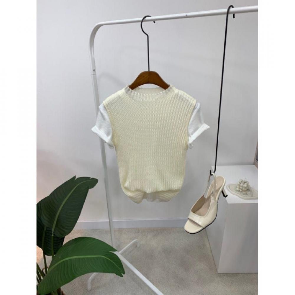 C S In The Room High neCk SleeveleSS Knit Top 3Color C