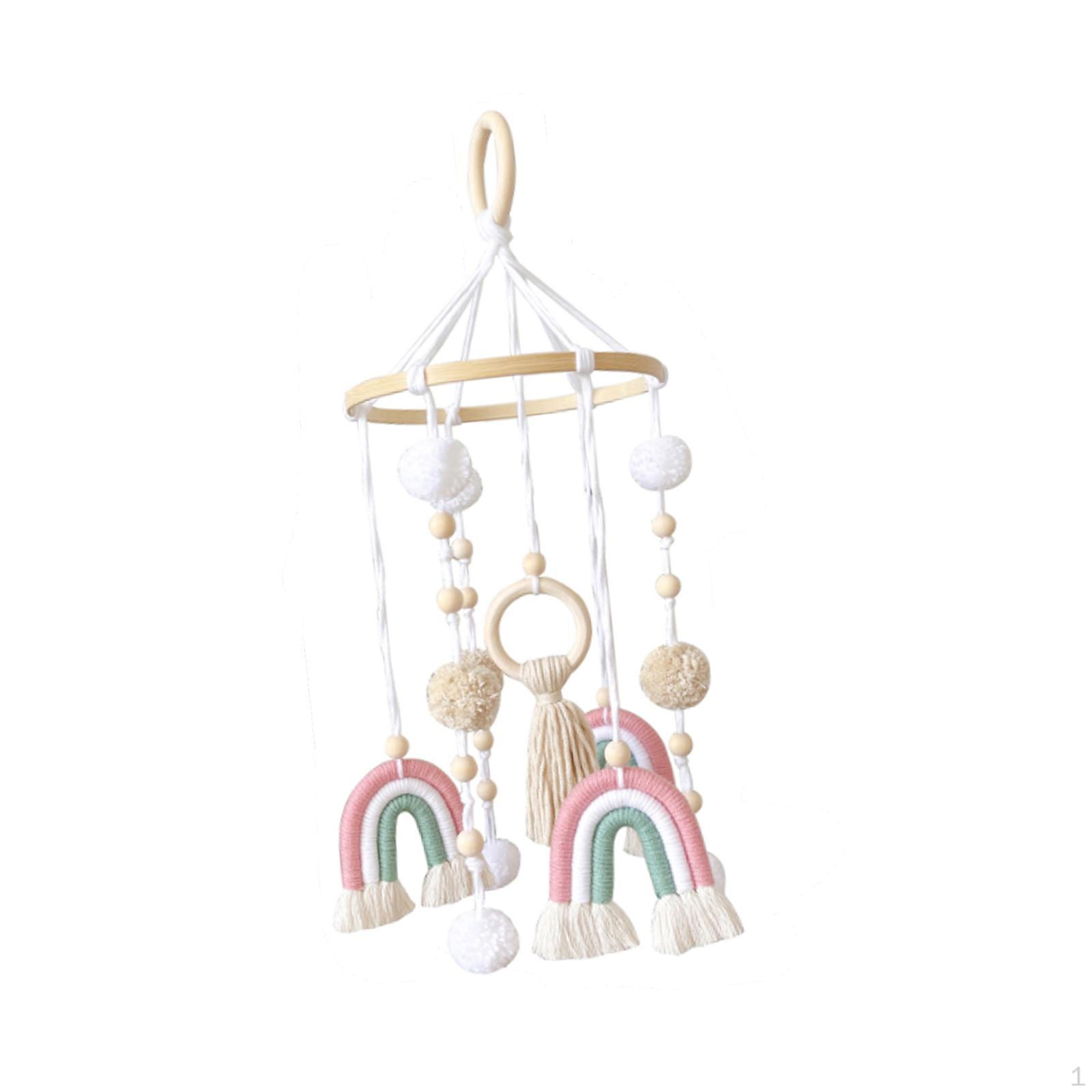 

Очаровательный деревянный мобиль для детской кроватки для декора детской комнаты розовый