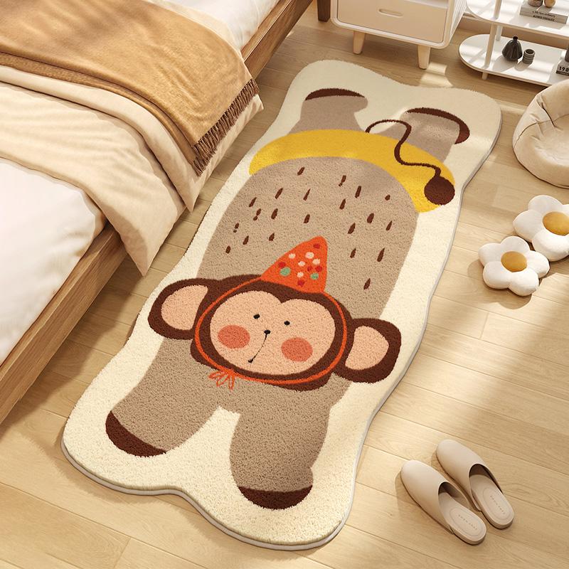 Adorable Cartoon Animal Rug Soft, Cosy and Non-Slip Entrance Hallway Doormat Bedroom Entrance Bedside Rug Home Decor