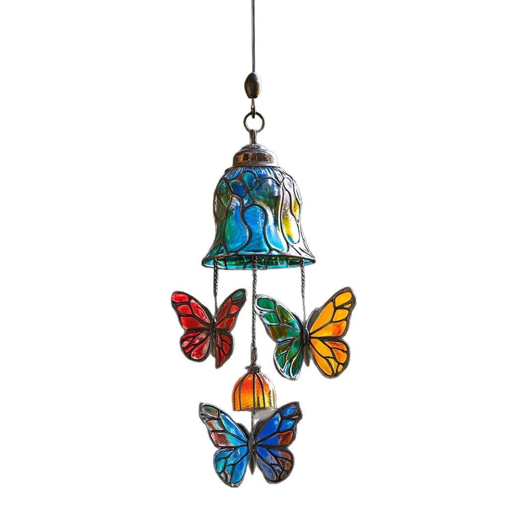 Outdoor Courtyard, Butterfly Wind Chimes, Decoration, Butterfly Wind Chime Decoration