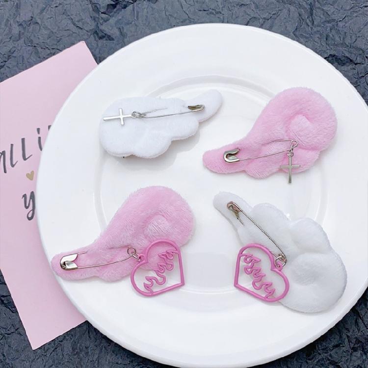 Delicate Hair Accessory with Soft Angel Wing Fashionable Hair Clips Ornament