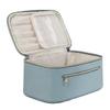 Toiletry Makeup Bag Large Capacity Water Proof PU Cosmetic Bag with Double Zips Independent Brush Compartments for