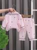 2025 Spring & Autumn Cartoon Pajamas: Long Sleeve, Double Layer Cardigan for Kids
