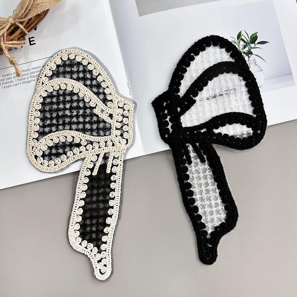 Big Bow Diy Clothing Handmade Accessories Neckline Accessories Cardigan Lace Decorative Patch Cloth Sticker