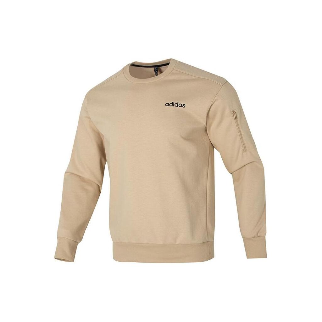 Adidas Casual Long Sleeve Sweatshirt Men Tops Khaki JF3221