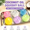 Kawaii Blue Maltose Squishy Transparent Crystal Ball Aesthetic Room Desk Decor Ornament Mochi Fast Rebound Squeeze Novelty Gift