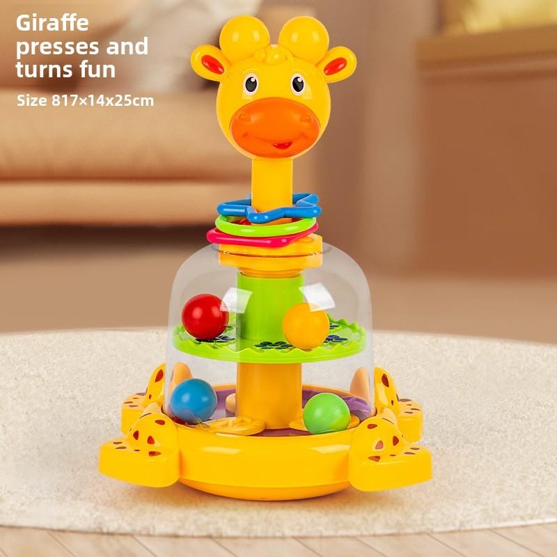 

Baby Educational Push Giraffe Jumping Ball With Rolling Beads For Kids Playroom жирафовый