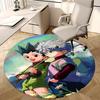 1 stuks Hunter x Hunter Killua & Gon Ronde Vloerkleed - Anime Cartoon Ontwerp Stoelmat, Antislip Tapijt voor Kantoor, Huisdecoratie, Woonkamer