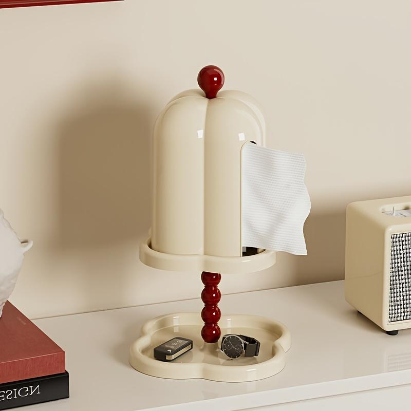 Elegante Caja de Pañuelos Retro Francesa - Portarrollos de Café de Lujo con Tapa, Diseño Contemporáneo para Almacenamiento en la Sala de Estar, Cestas, Contenedores y Recipientes