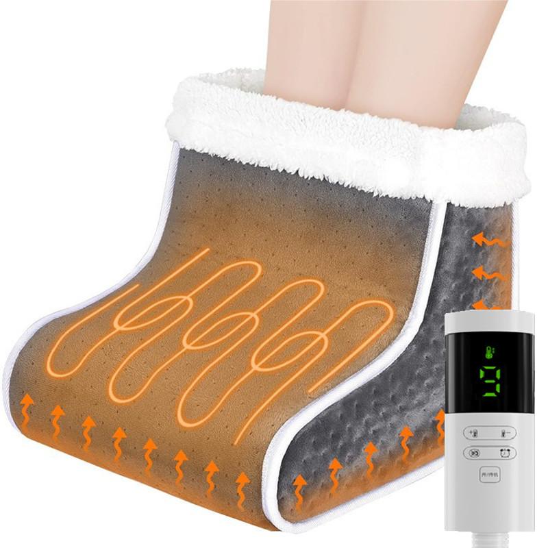 Smart Timer Electric Heated Foot Constant Temperature Foot Warm Cover Soft Washable Auto-Shutoff Multi-Function Feet Heating Pad