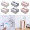 Wall Mounted Toilet Paper Holder Self-Adhesive Paper Shelf Home Supplies Tissue Box  Kitchen