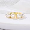 Exquisite Pearl Open Cat Claw Pearl Ring, Fashionable and Simple New Women's Niche Design Sense of High-end Ring