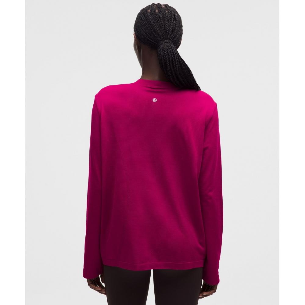 Lululemon Swiftly Relaxed Long Sleeve Shirt  Updated Fit Berry Rumble Berry Rumble