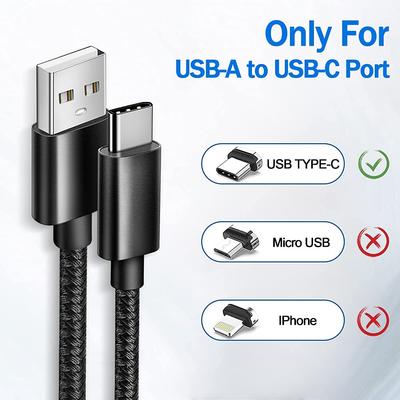 USB Type C Charger Cable 2pack 6ft Fast Quick Charging Cords for Tablets Samsung Tab A 10.1(2019),10.5(2018),A7 10.4(2020),Tab S6/Lite S4 S3;Kindle