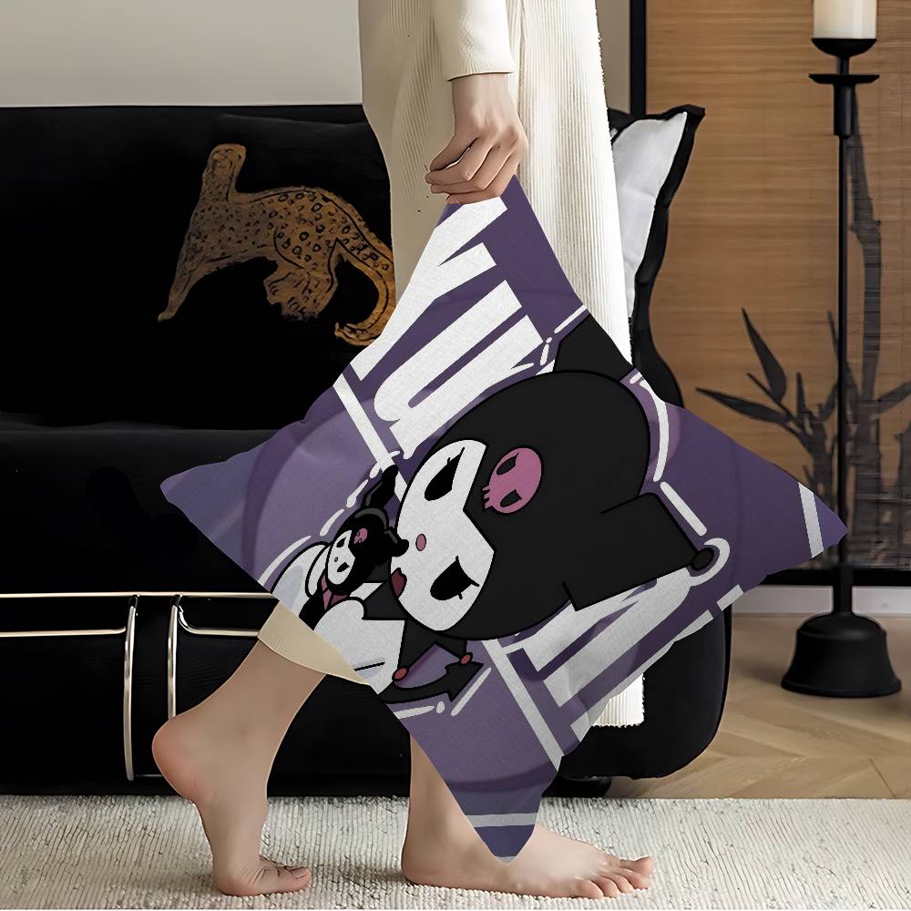 Cute Cartoon K-Kuromi Pillow Anime Pillow Sofa Bed Head Pillow Cover Cushion Cover 45x45 cm Fashion