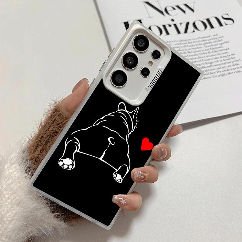 French Bulldog Black Desgin Shockproof Phone Case for Samsung Galaxy S26 Edge S25 Ultra S24 FE S23 Plus S21 Cover Anti Fall Fund