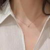 Ultra-Fine Diamond Zircon Clavicle Chain: Titanium Steel Snake Bone Necklace