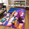 HUNTRIX Flannel Pattern Square Carpet,Area Rug,Carpet Rug for Living Room Bedroom Sofa Playroom Decor,Non-slip Floor Mat