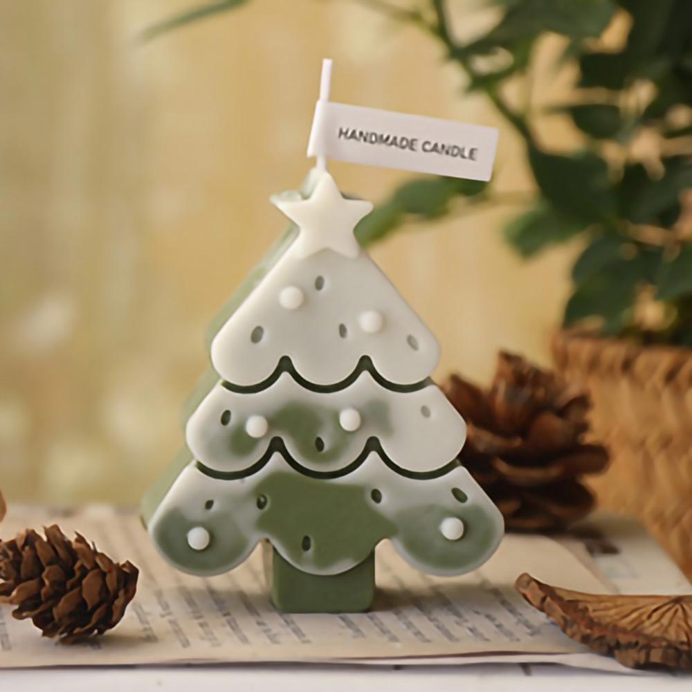 Christmas Tree Scented Candle Christmas Birthday Party Souvenir Aromatherapy Candle Home Decor Room Decor Table Decor 8.2x6.7cm