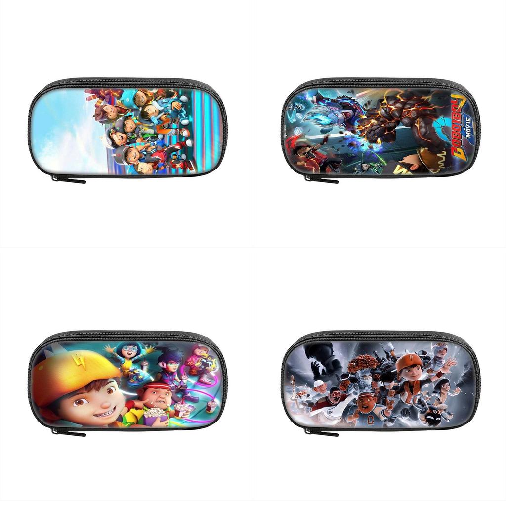 Boboiboy Pencil Case For Kids Nylon Storage Bag With Cartoon Design