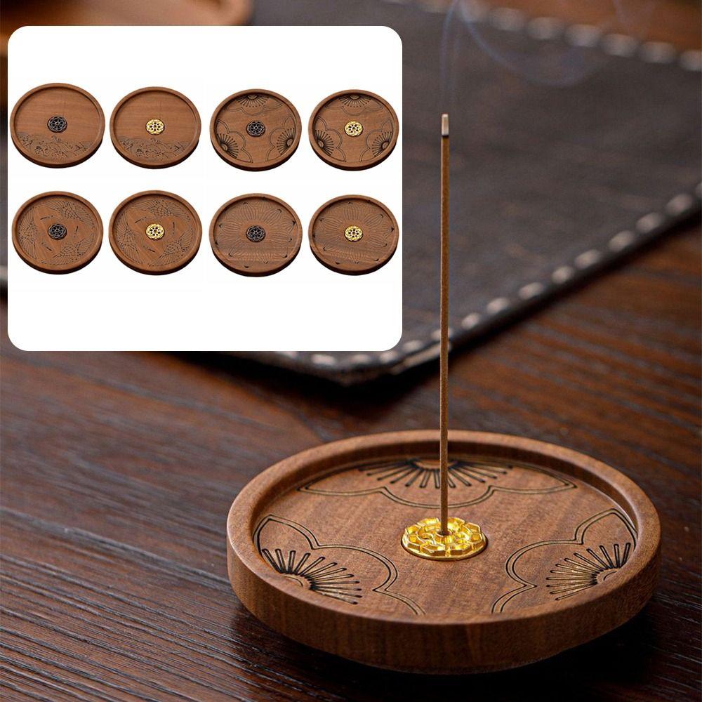 Solid Wood Incense Stick Holder Handmade Incense Stove Chinese Zen Line Incense Burner  Indoor Use