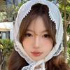 Women's Lace Scarf Headband for Women Non Slip Floral Lace Hair Kerchief Head Scarf for Hair Styling Photo Hair Accessories
