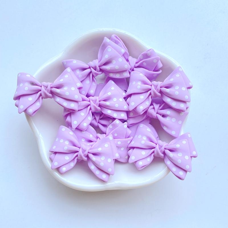 

10Pcs New Cute Mini 20*30mm Spotted Bowknot Flat Back Resin Scrapbooking DIY Jewelry Craft Decoration Accessorie