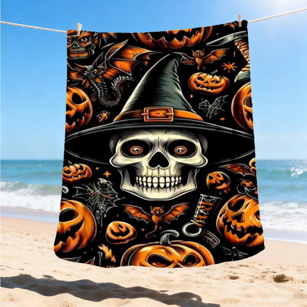 1pc Skull Outdoor Blanket, Soft And Comfortable Blanket, Casual Warm Outdoor Blanket, Camping Travel Blanket yy251201126 75x90cm