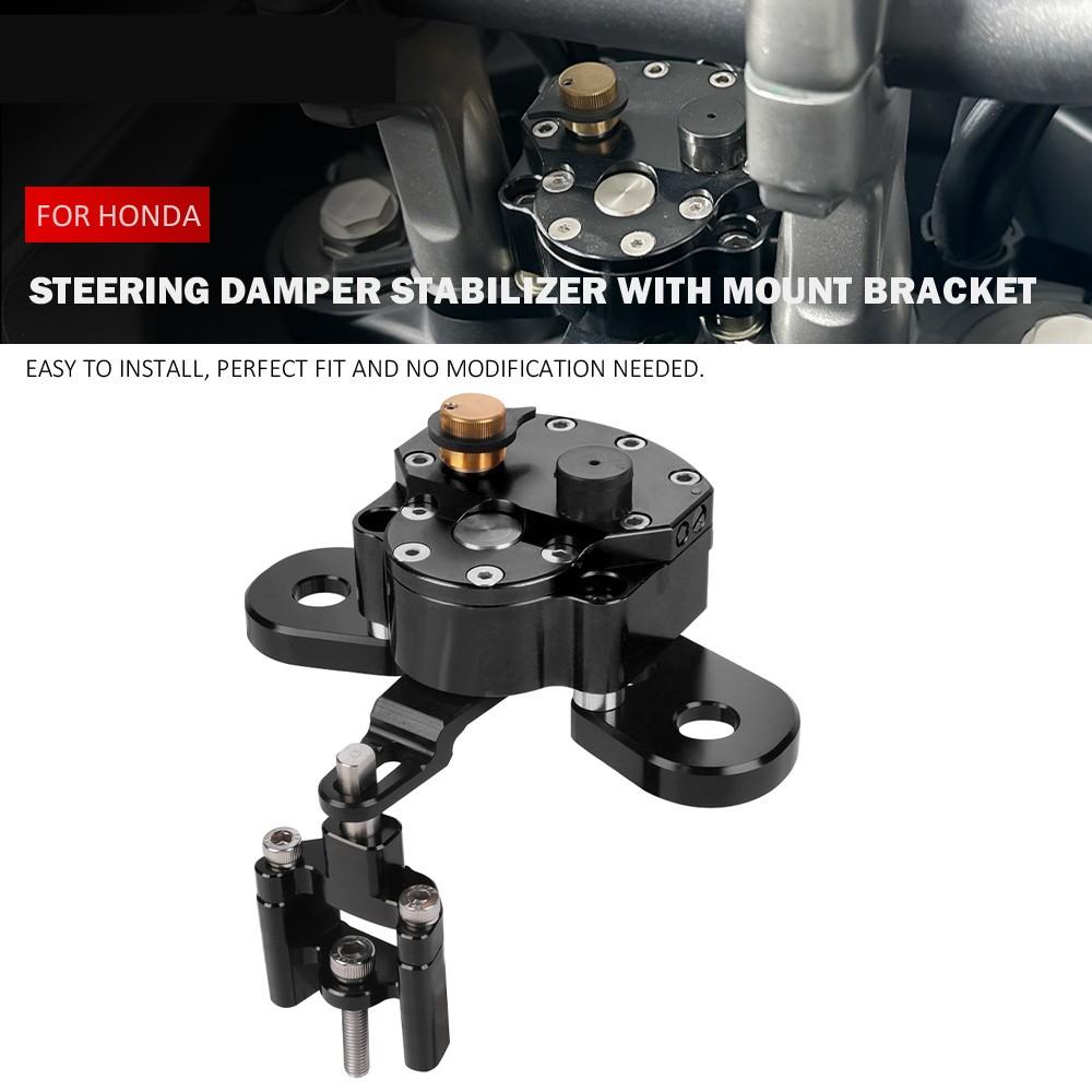 

Black Steering Damper Stabilizer Kit for Honda XL750 Transalp 2023‑2025 Motorcycle