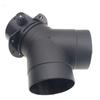 60mm/75mm Y Branch T Piece Air Vent Ducting Outlet Connector For Webasto Air Diesel Parking Heater Exhaust w/Regulating Valve