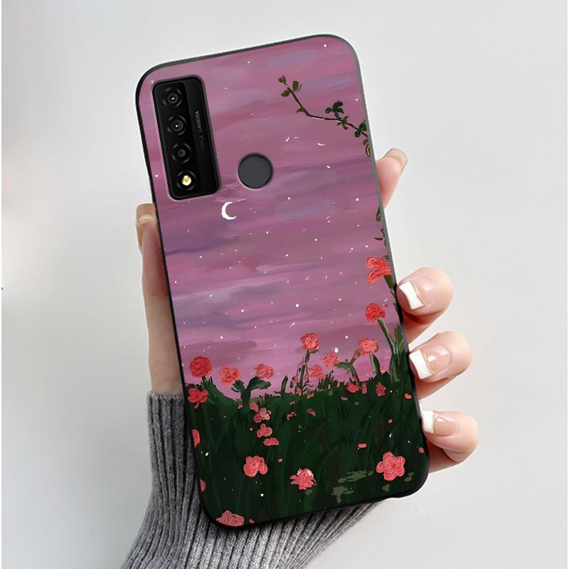Casing For TCL 20 XE Case Aesthetic Fashion Cute Cat Astronaut Black Soft Silicone Protective Back Cover For TCL 20XE Phone Case