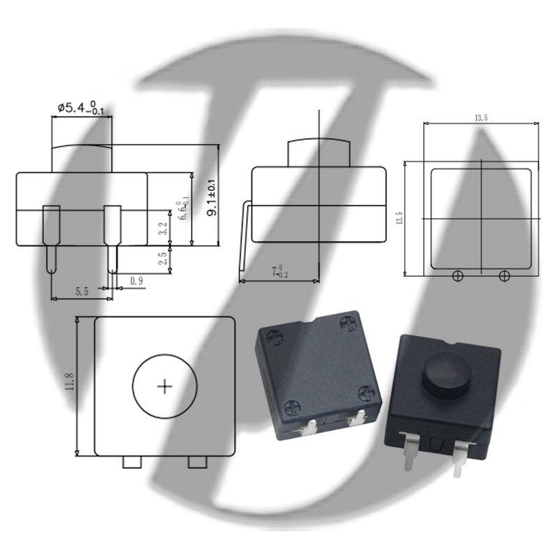 12x12 LED Flashlight Desk Lamp with Self-Locking Power Switch