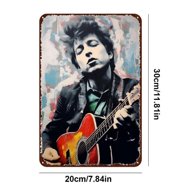 Vintage Metal Music Plaque, Retro Wall Art Decor for Bar Home