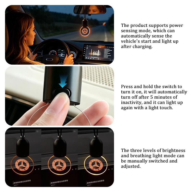 AABGW1 For Benz Car Rearview Mirror Decoration Acrylic Retro Light Automotive Interior Accessories Exclusive AMG SPRINTER V CLASS VIANO