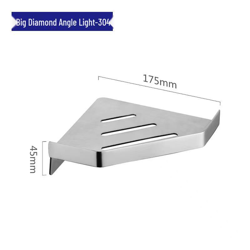 Lochfreie 304 Edelstahl Eckregal für Badezimmer und Hotel Wandmontierte Aufbewahrung