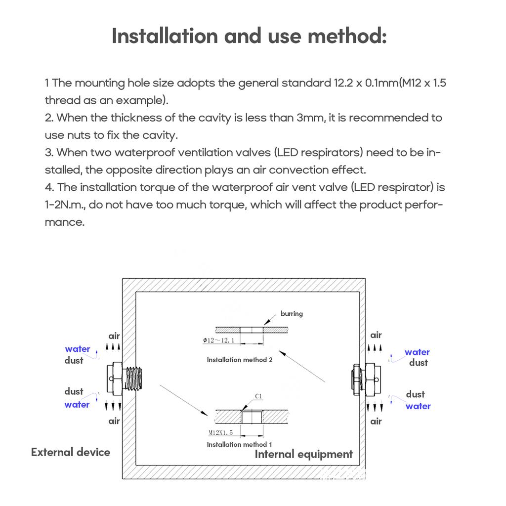 M8 M10 M12 M25 Rørgjenge Hydraulisk lufteventil i rustfritt stål Trykkavlastningslufteplugg