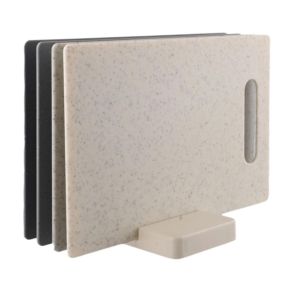 4pcs/Set Cutting Board Chopping Block Set With Stand Holder Storage Non-Slip Kitchen Knives Accessories ABS Cutting Board Set