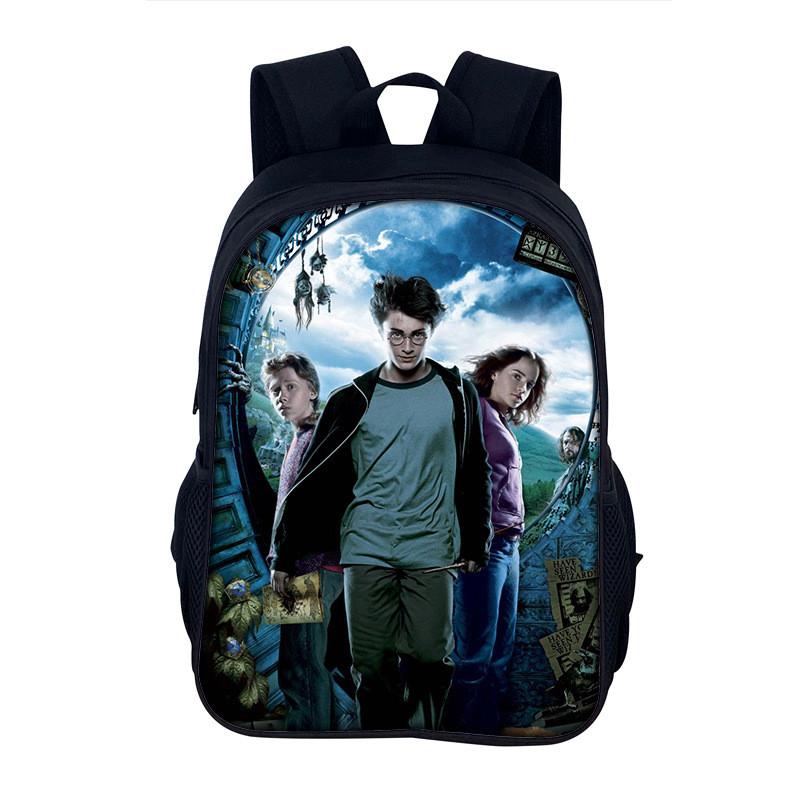 Harry Potter Student Backpack Nylon School Bag With Padded Laptop Compartment For Boys And Girls