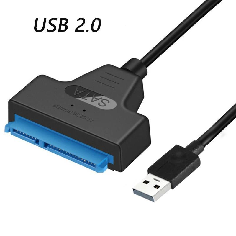 Sata To USB 3.0/2.0 Hard Driver Adapter Support 2.5 Inches External SSD HDD Hard Drive 22 Pin Sata III Cable Sata USB Cable