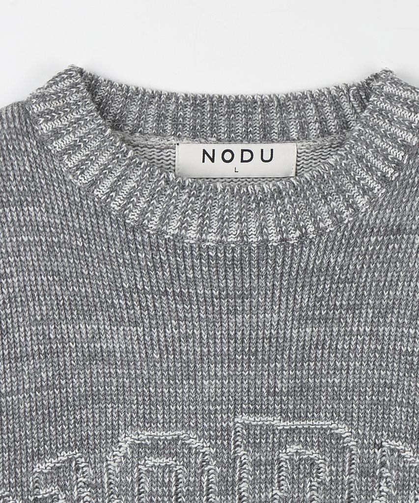 NODU Logo Ring Round Knit [Gray]