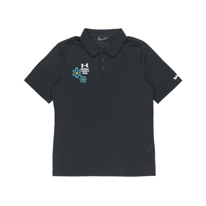 

Under Armour Настраиваемый цветочный логотип Повседневная спортивная тренировочная дышащая футболка поло с коротким рукавом Унисекс футболки поло Черный 21500537-001(TEAM702-A23) M