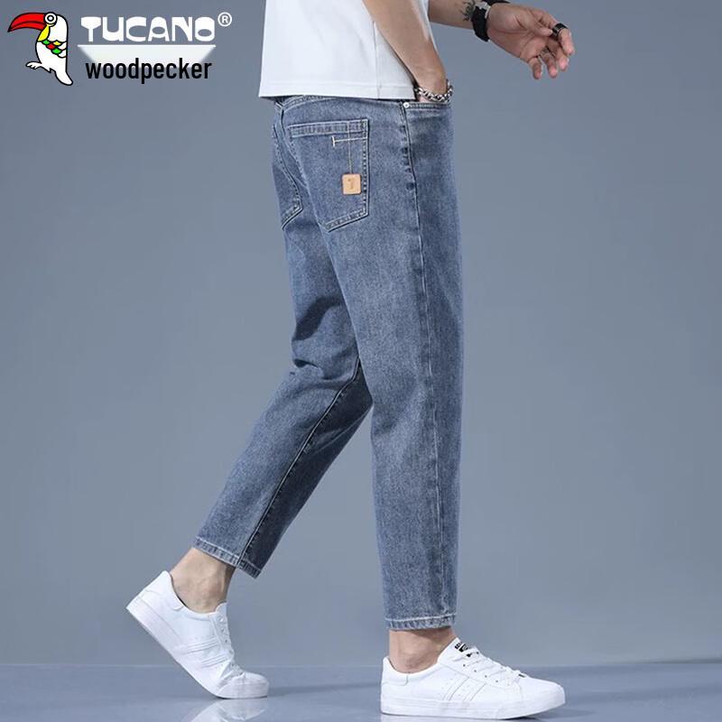 TUCANO Men's Summer Cropped Straight Jeans