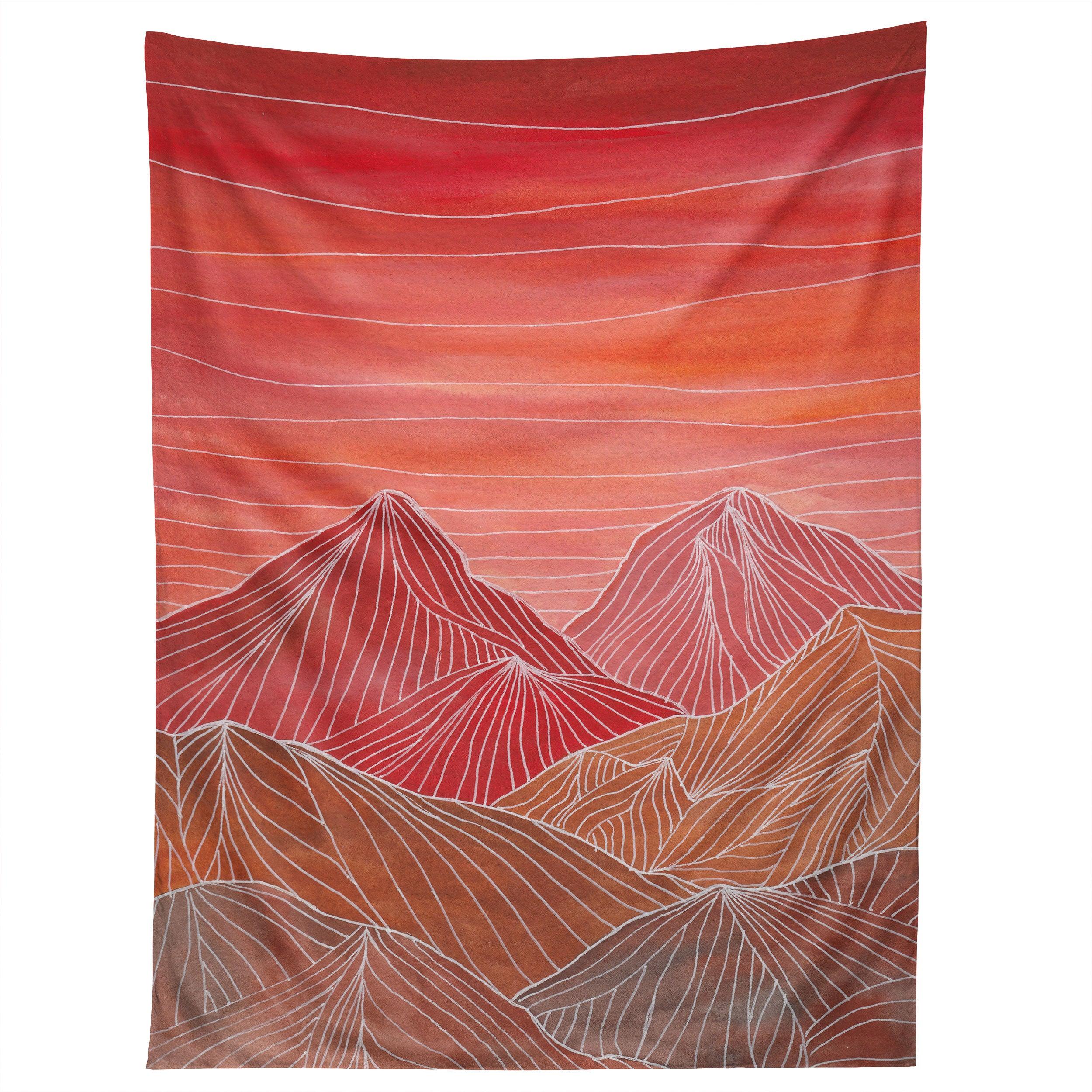 LINES IN THE MOUNTAINS V tapestry 75x100