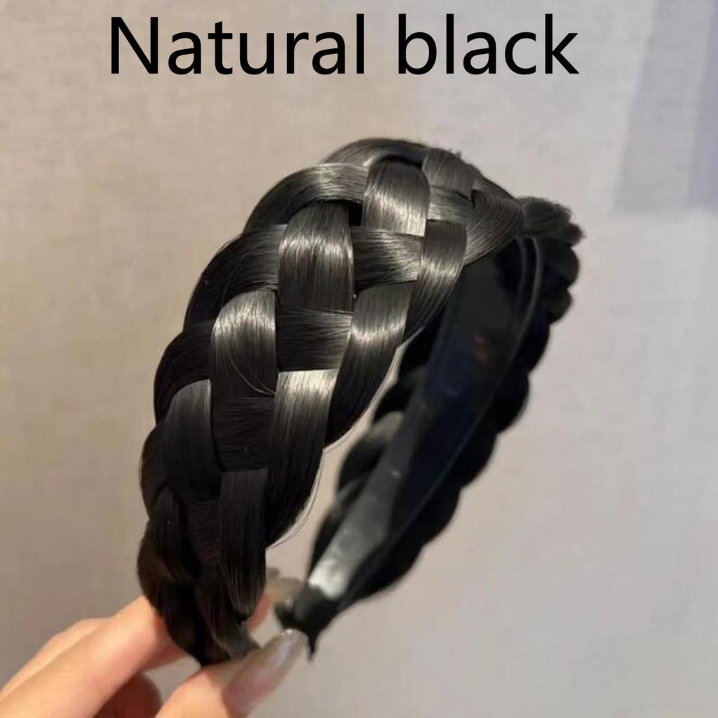 Women Synthetic Wide Wig Twist Braided Hair Bands Fashion Braids Hairband Nature Headband Stretch for Party Hair Accessories