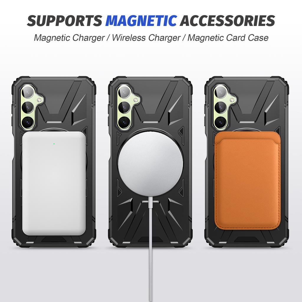 For Samsung Galaxy A24 4G (162.1 x 77.6 x 8.3mm)/A25 5G (Global) (161.0 x 76.5 x 8.3mm) Case Rotatable Kickstand Phone Cover
