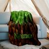 Personalized Custom Name Blanket - Game Block Pixel World Print Design,Blanket for Sofa,Bed,Travel,Camping - Soft and Warm, Great Gift